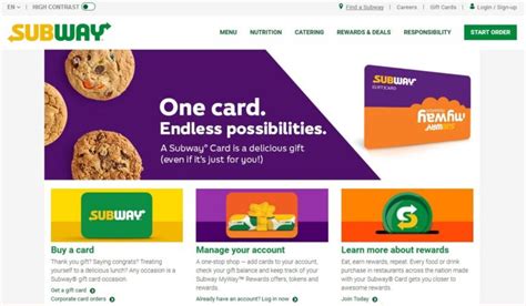 subway smart card login|how to register subway card.